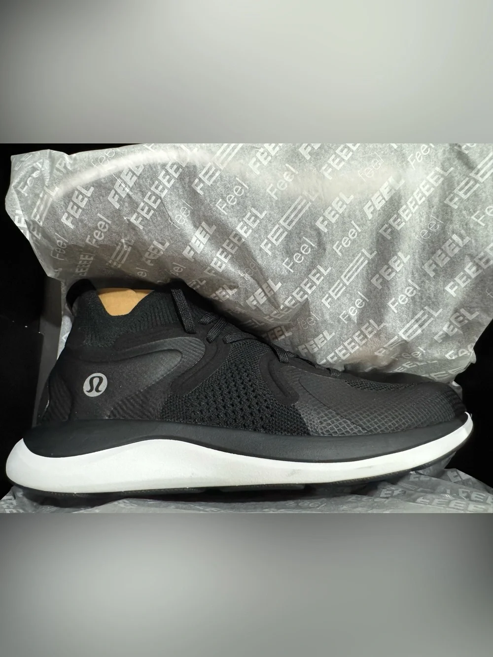 lululemon athletica Women's Black Knit Slip-On Running Shoes